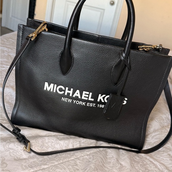 Michael Kors Black Logo Tote - Picture 2 of 3